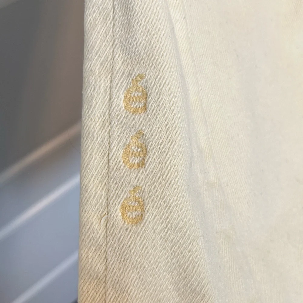 etica Micki Crop Flare Jeans in Yellow Size 26 - Picture 4 of 5